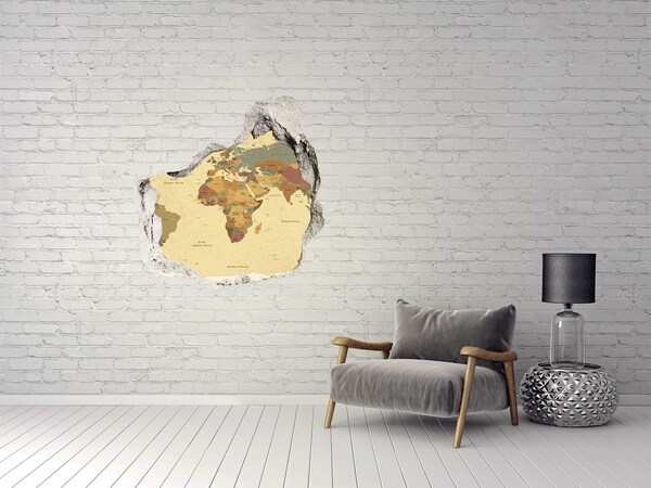 Diera 3D fototapety nálepka Politická mapa