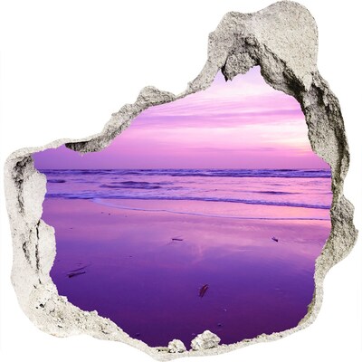 Díra 3D ve zdi nálepka West sun sea