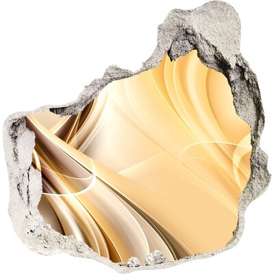 Samolepiaca diera na stenu Zlatá abstrakcia v diere v stene