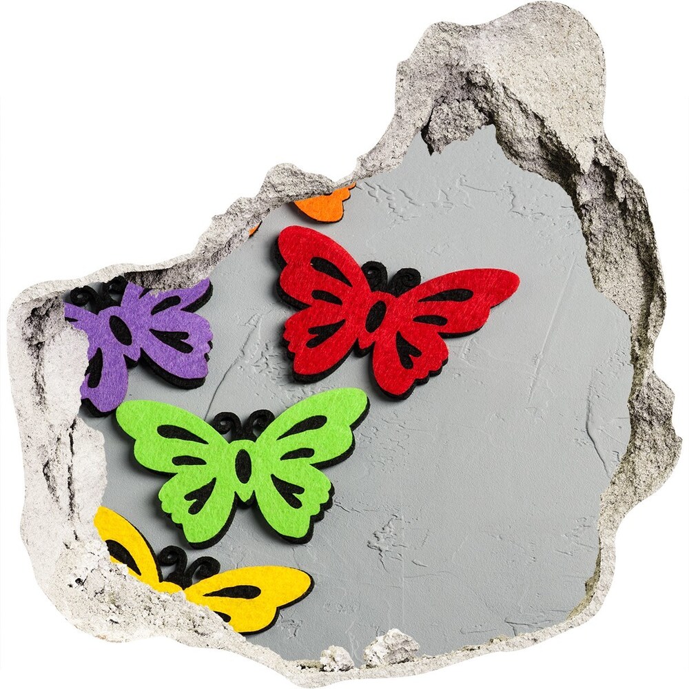 Fotoobraz diera na stenu Farební motýle