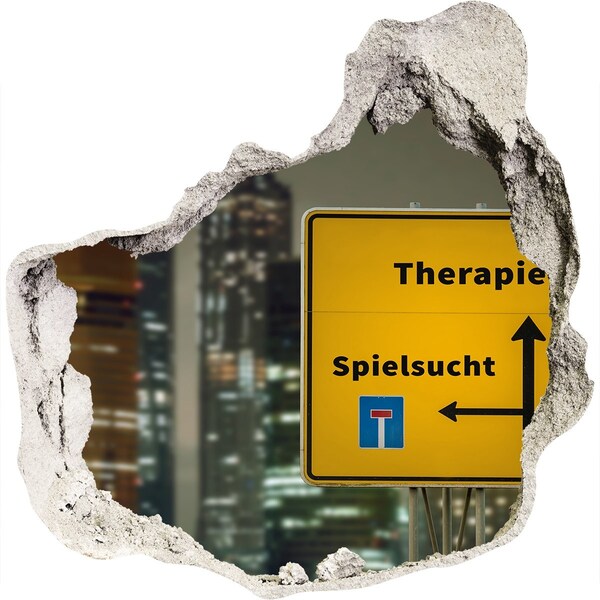 Fototapeta diera na stenu Mesto v noci s terapeutickým značením