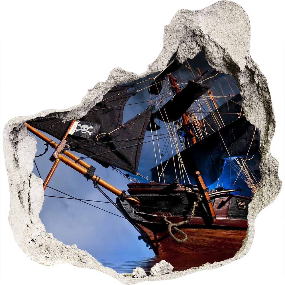 Samolepiaca diera na stenu nálepka Pirátska loď
