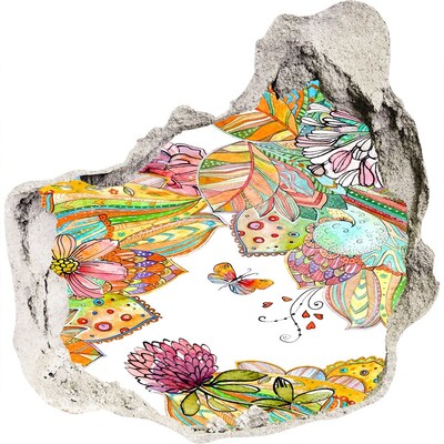 Samolepiaca diera nálepka Kvetinový raj za múrmi