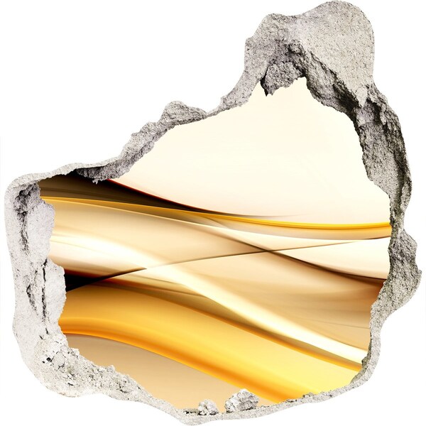 Samolepiaca nálepka Zlaté vlny v diere v stene