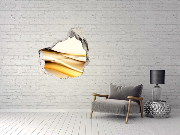 Samolepiaca nálepka Zlaté vlny v diere v stene