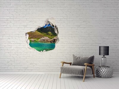Samolepiaca nálepka na stenu fototapeta Vodné bungalovy