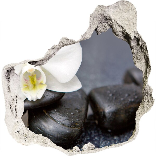 Fototapeta diera na stenu Kvety a kamene v kúpeľoch