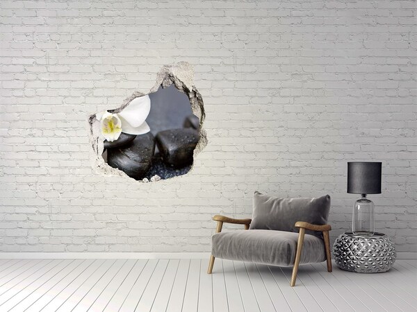 Fototapeta diera na stenu Kvety a kamene v kúpeľoch