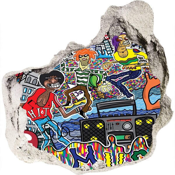 Samolepiaca diera na stenu Mestský festival radosti