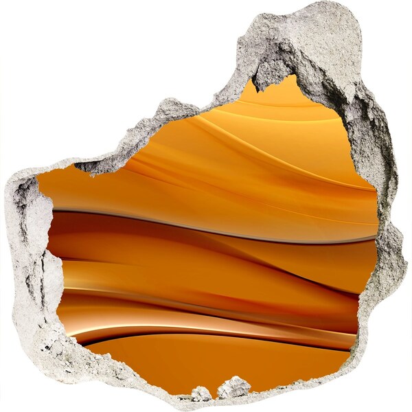 Nálepka fototapeta 3D Zlatá vlna v stene