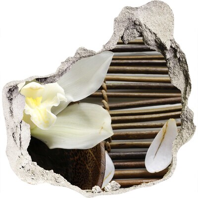 Fotoobraz diera na stenu Kvetinová oáza medzi kameňmi