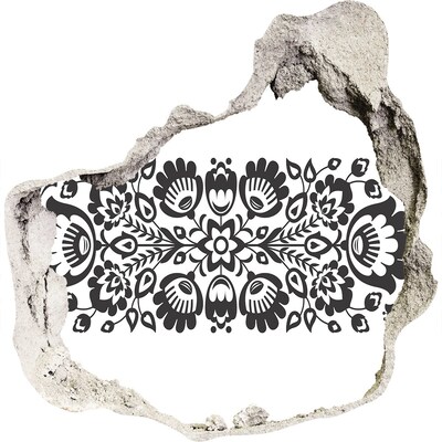 Samolepiaca nálepka betón Kvetinový motív na stene