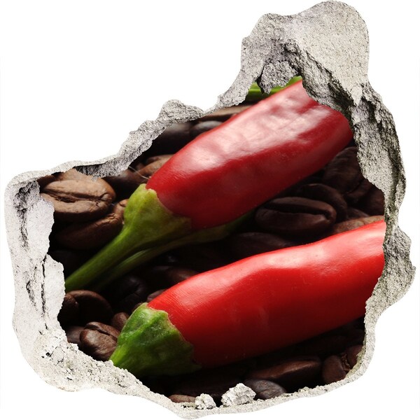 Fototapeta diera na stenu Pikantná chuť kávy a čili