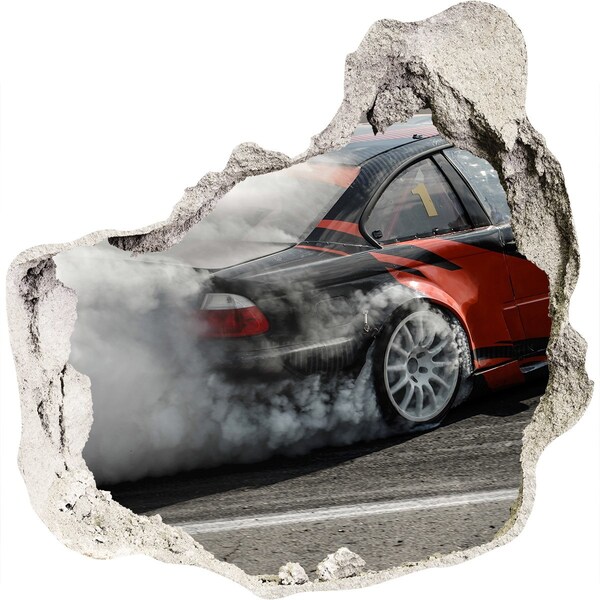 Diera 3D fototapety Pretekárske auto v akcii