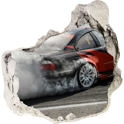 Diera 3D fototapety Pretekárske auto v akcii