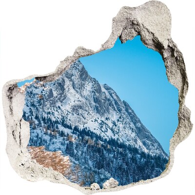 Díra 3D ve zdi nálepka Tatra mountains giewont