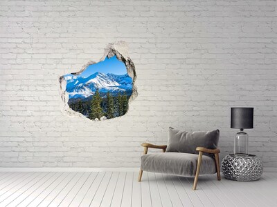 Díra 3D ve zdi nálepka Panoráma tatier