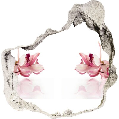 Nálepka fototapeta 3D výhľad Kvetinová ilúzia na stene