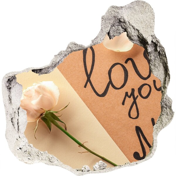 Nálepka fototapeta 3D výhľad Kvet v srdci steny