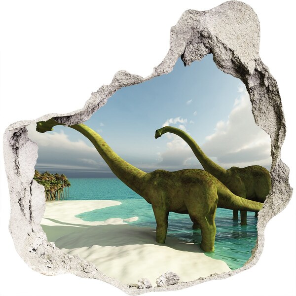 Diera 3D foto tapeta nálepka Dinosaury pri mori