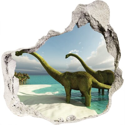 Diera 3D foto tapeta nálepka Dinosaury pri mori