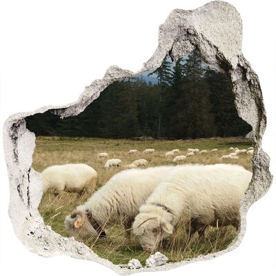 Fototapeta diera na stenu 3D Pasúce sa ovce