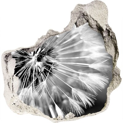 Samolepiaca nálepka na stenu Púpavy v čiernej a bielej farbe