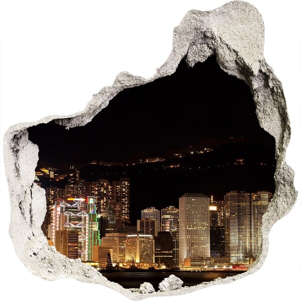 Fototapeta diera na stenu Nočná panoráma mesta