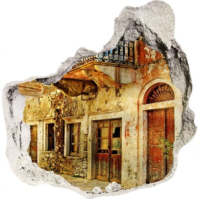 Fototapeta diera na stenu Zrúcaný dom v malebnom prostredí