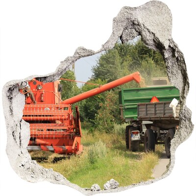 Samolepiaca diera nálepka Poľnohospodárske stroje v akcii