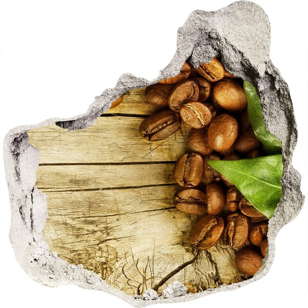 Samolepiaca diera nálepka Káva v betónovej diere