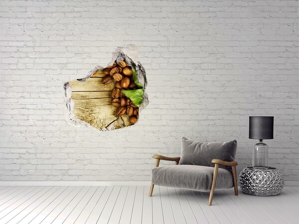 Samolepiaca diera nálepka Káva v betónovej diere