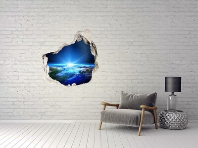 Fototapeta diera na stenu 3D Planéta zem