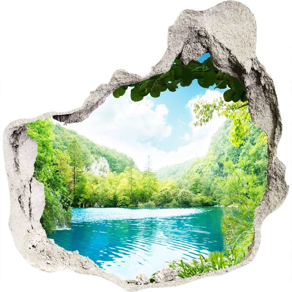 Diera 3D fototapety nálepka Vodopád v lese