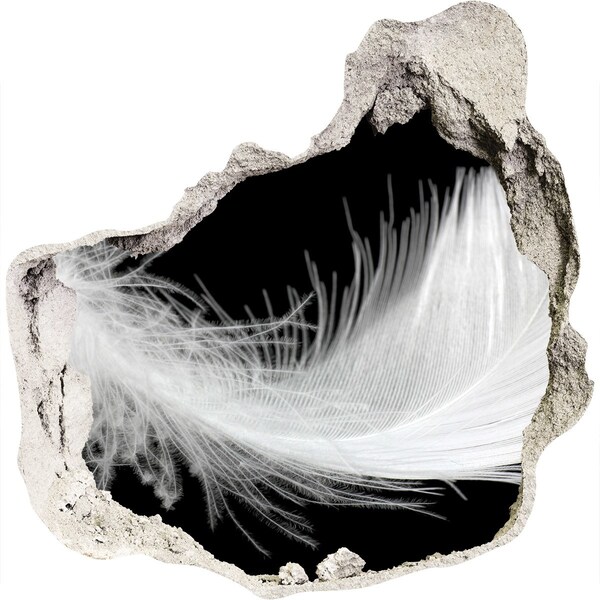 Samolepiaca nálepka Pierko v diere v stene