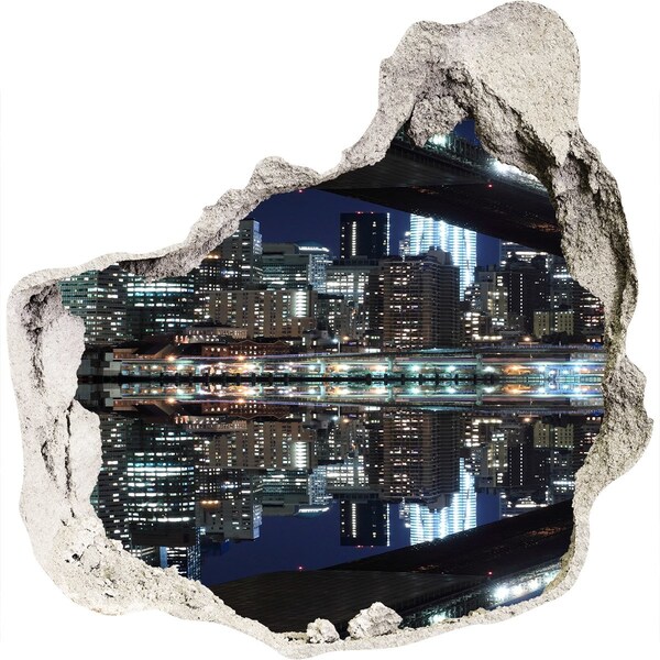 Samolepiaca diera na stenu Nočná panoráma mesta