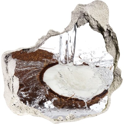 Diera 3D fototapety na stenu Kokos v prúde vody