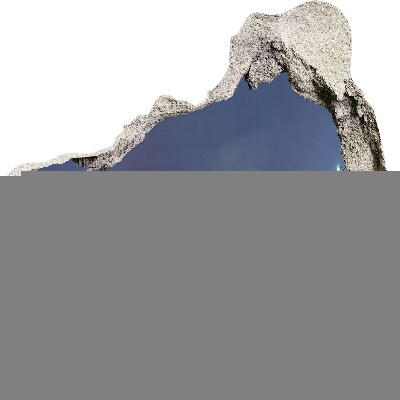 Foto fotografie diera na stenu Diera v stene s oblohou