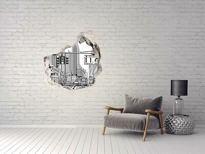 Diera 3D fototapety na stenu nálepka Ulice New Yorku
