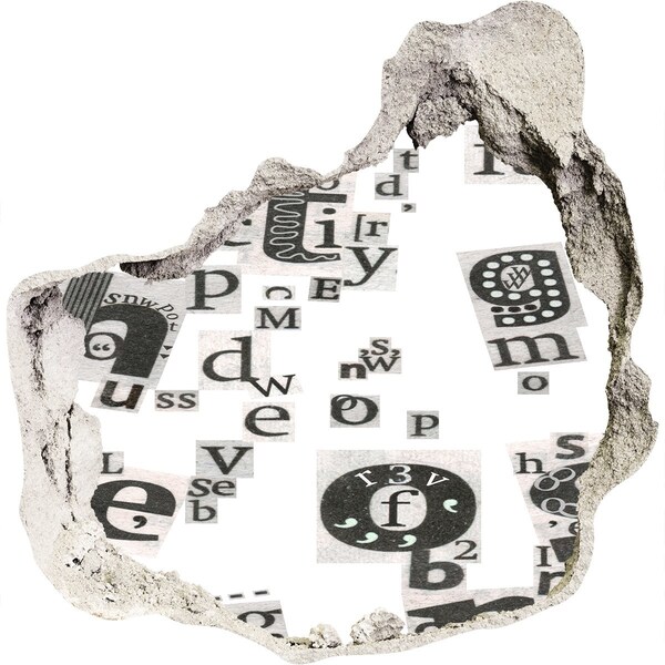 Foto fotografie diera na stenu Literárna diera v stene