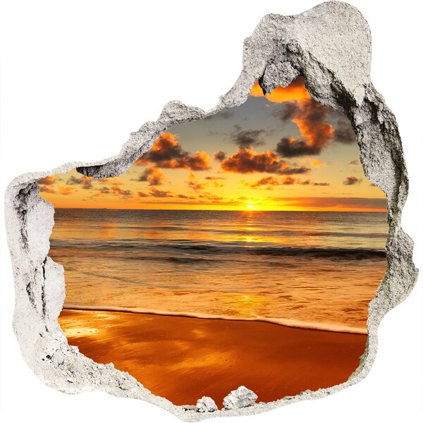 Fototapeta diera na stenu 3D Sunset beach