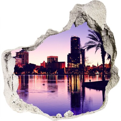 Samolepiaca nálepka betón Západ slnka nad mestom