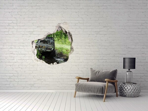 Diera 3D fototapety nálepka Jeep v lese