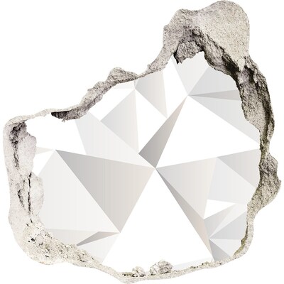 Nálepka 3D diera samolepiaca Krištáľová diera v stene