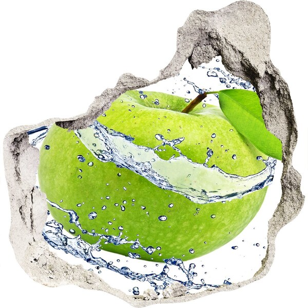 Samolepiaca diera nálepka Zelené jablko vo vode