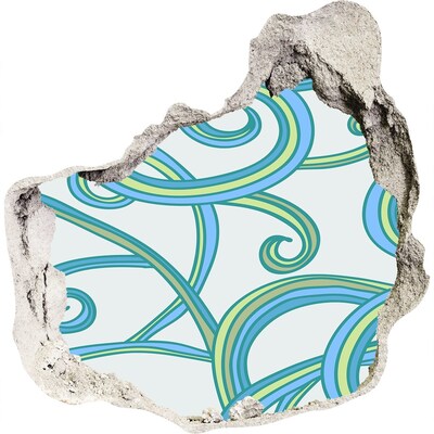 Samolepiaca nálepka Farebné vlny na pozadí steny