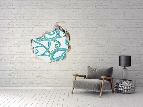 Samolepiaca nálepka Farebné vlny na pozadí steny