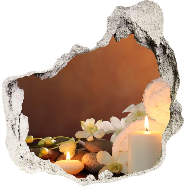 Nálepka 3D diera na stenu Relaxujte v kúpeľoch