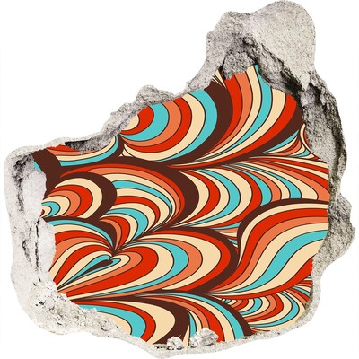 Nálepka diera na stenu Farebný vír vzorov