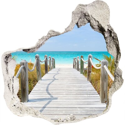 Diera 3D fototapety nálepka Cestu pri mori